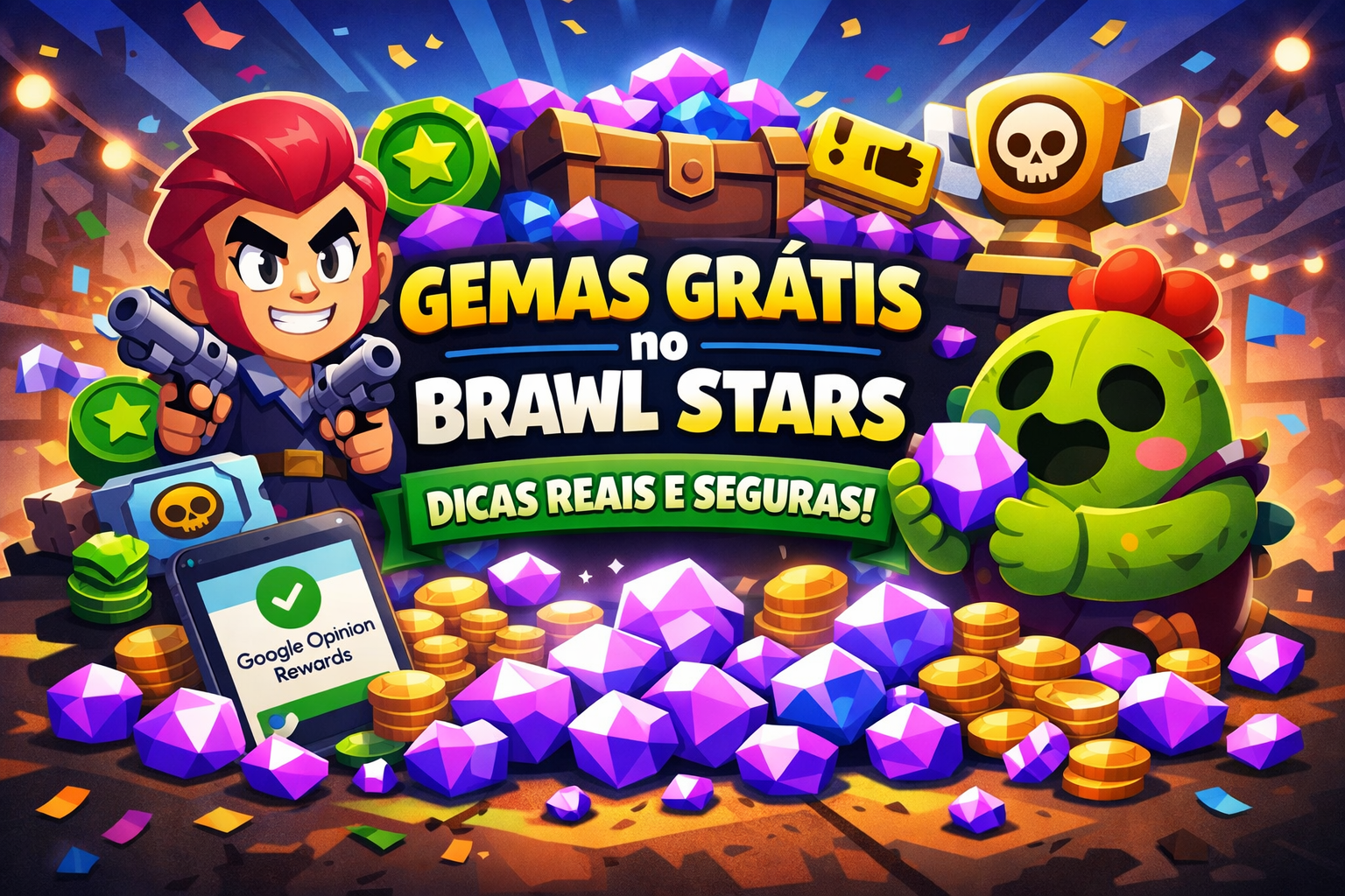Gemas grátis no Brawl Stars